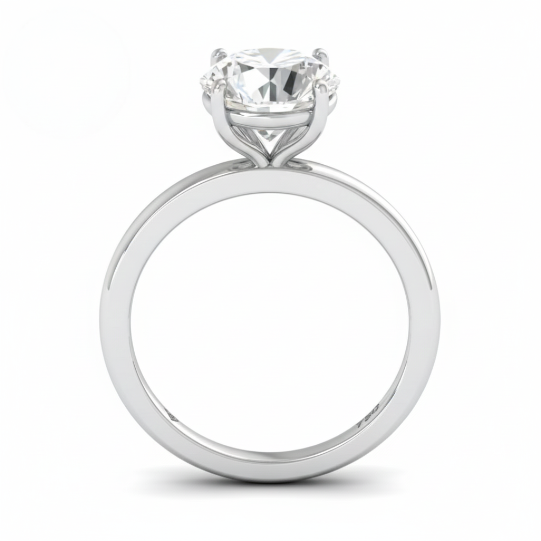 Noémie Solitaire Round Cut With Diamond Engagement Ring