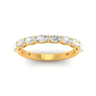 Cordelia Oval Cut Diamond Wedding Band