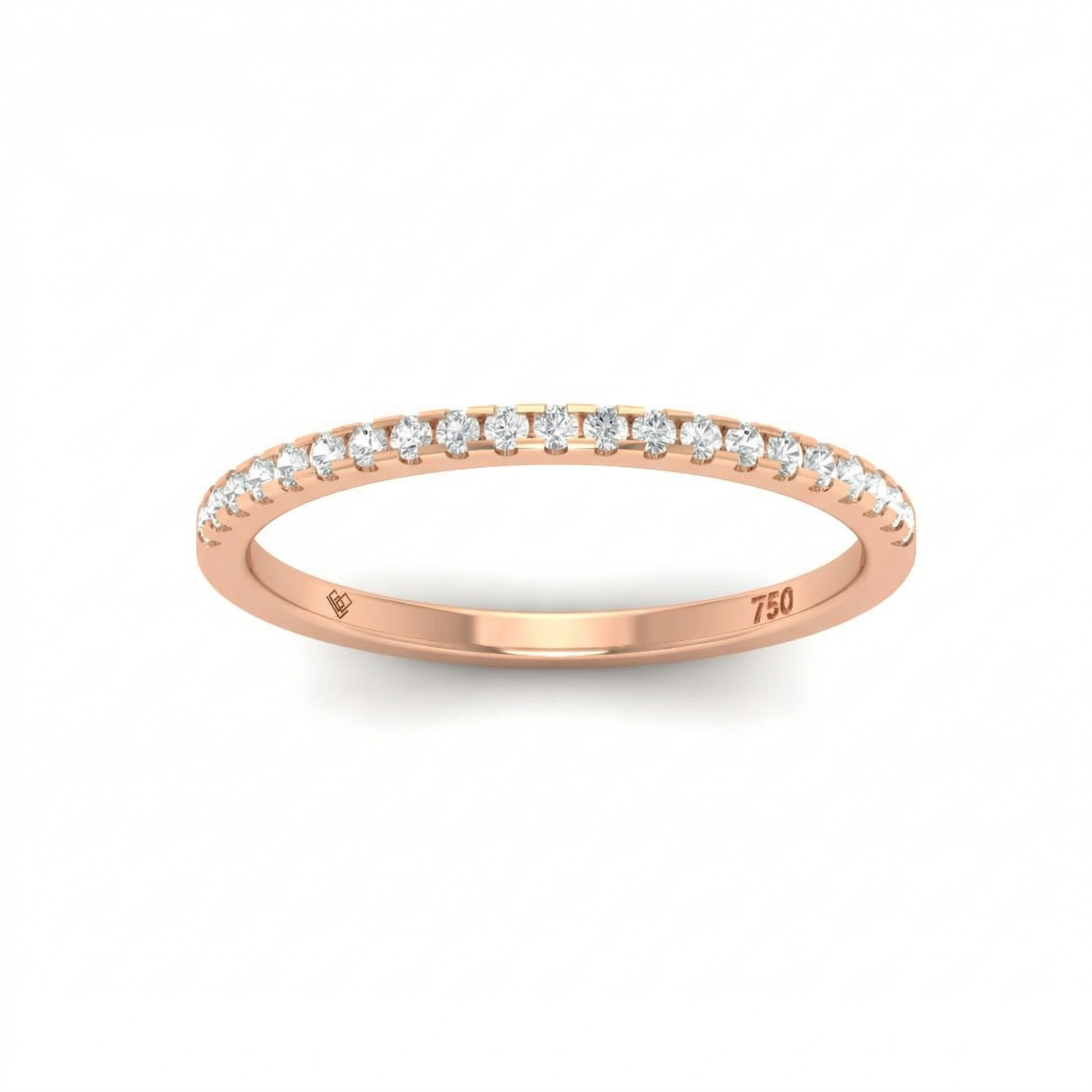 Amelia Round Brilliant Cut Diamond Wedding Band