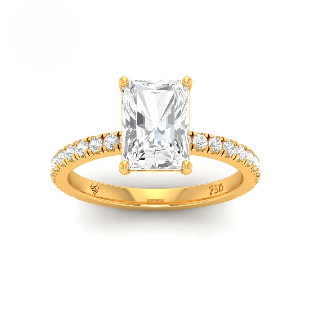 Abigail Radiant With Diamond Band Engagement Ring