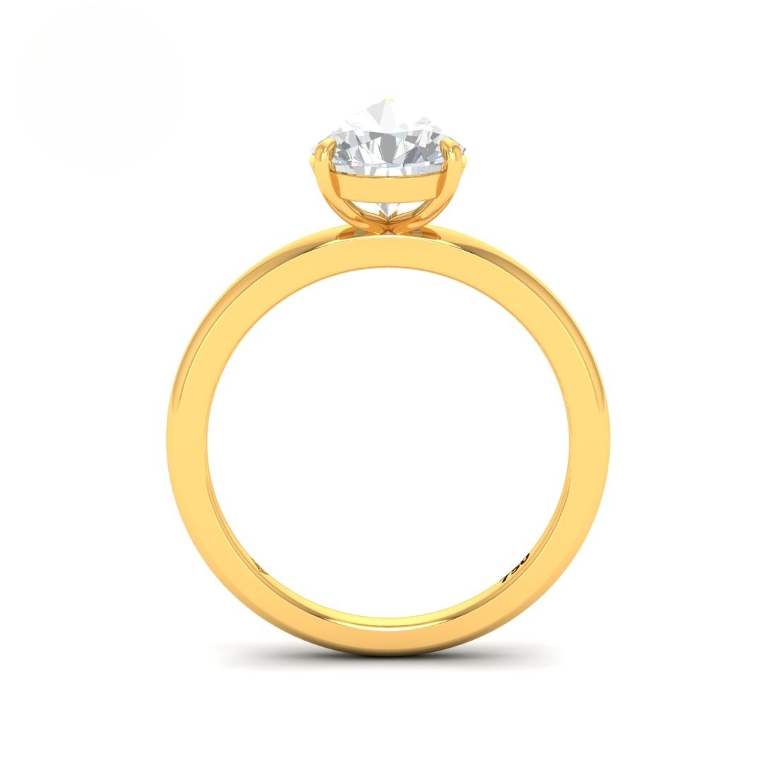 Noémie Solitaire Pear Cut With Diamond Engagement Ring