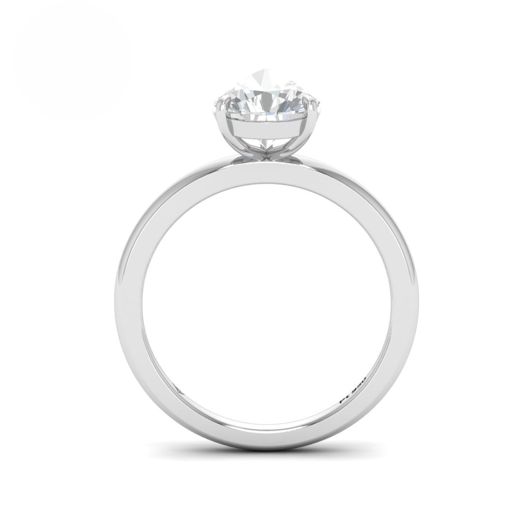 Noémie Solitaire Pear Cut With Diamond Engagement Ring