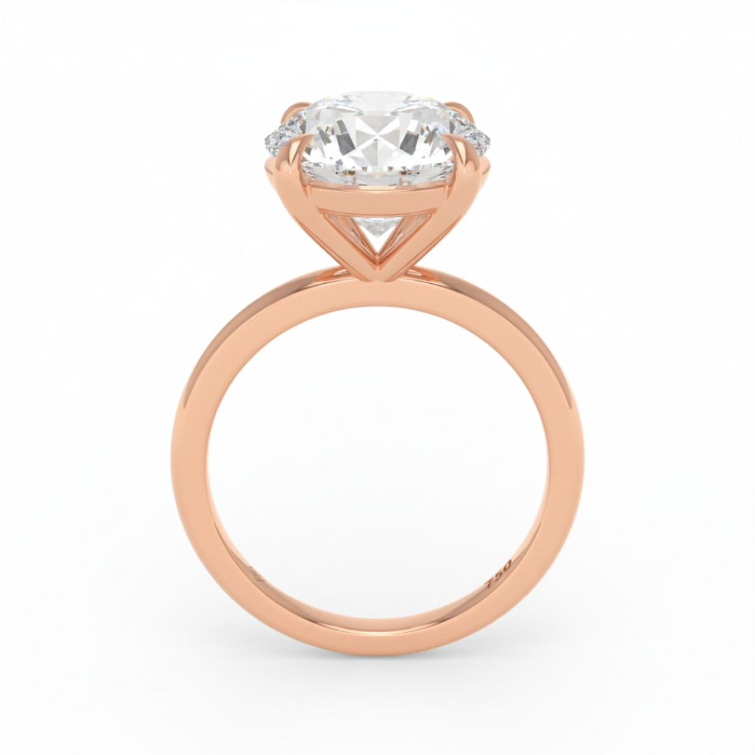 Noémie Solitaire Round Cut With Diamond Engagement Ring