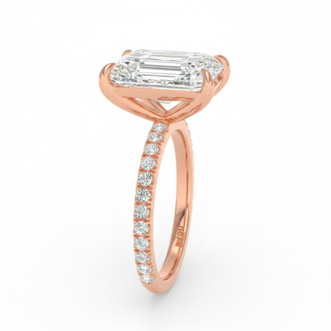 Abigail Radiant With Diamond Band Engagement Ring