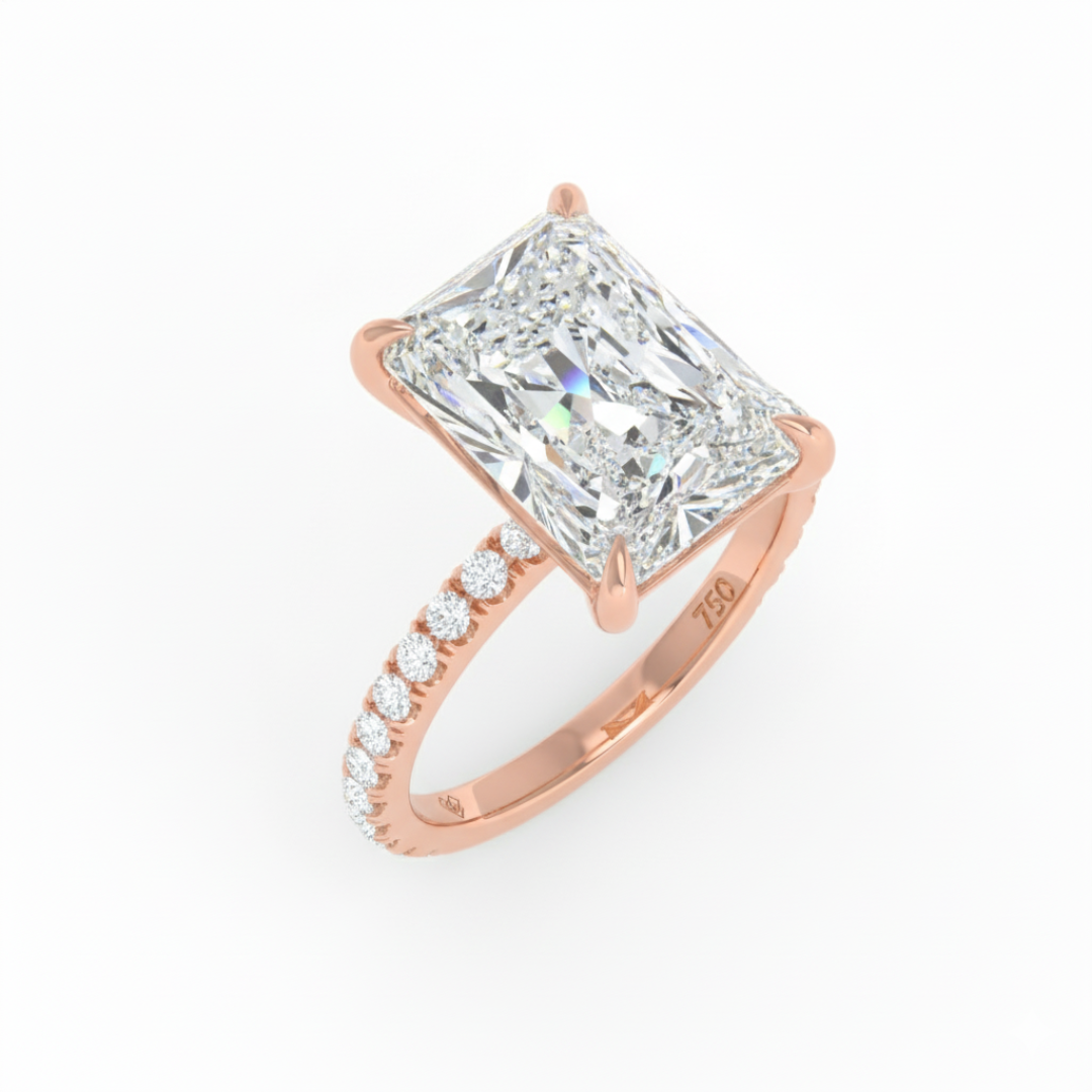 Abigail Radiant With Diamond Band Engagement Ring