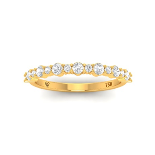 Ingrid Round Cut Diamond Wedding Band