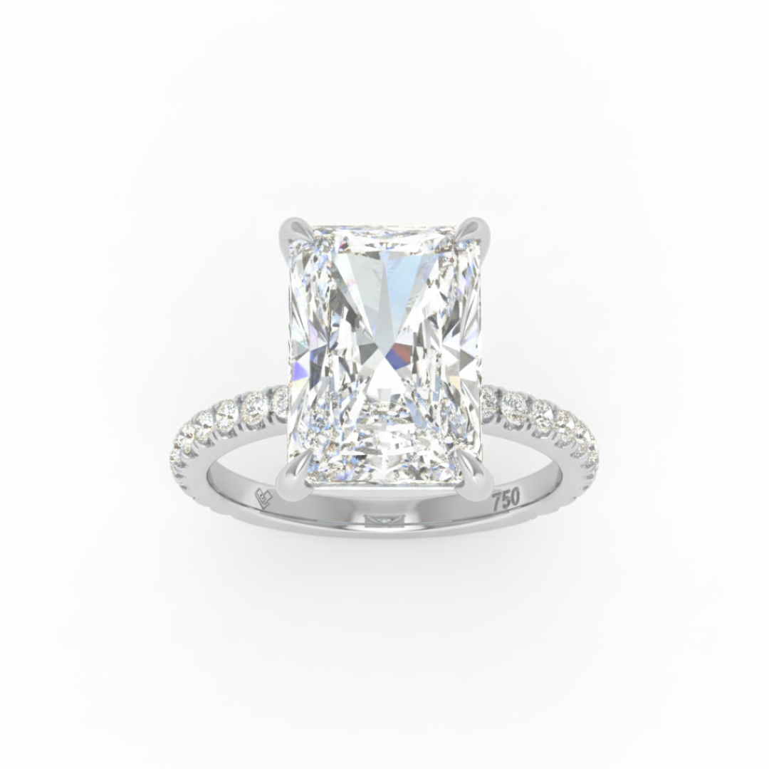 Abigail Radiant With Diamond Band Engagement Ring