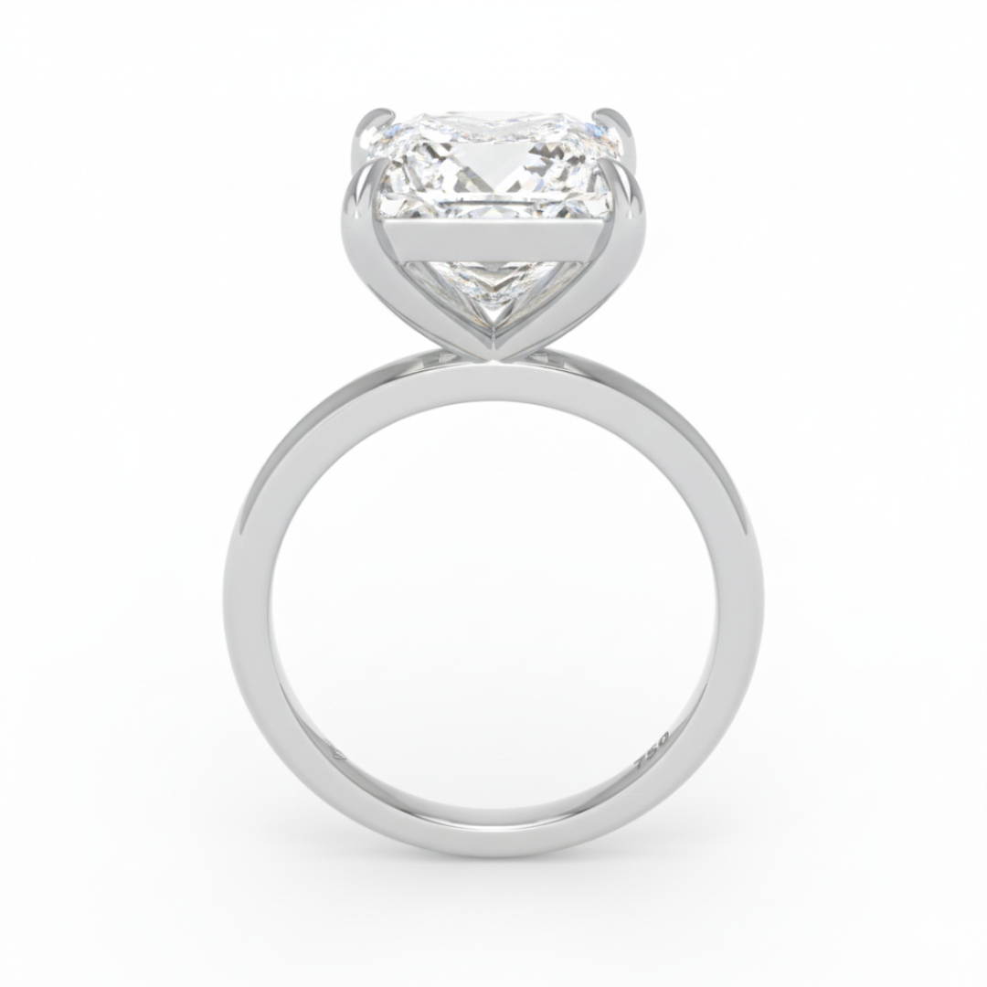 Noémie Solitaire Princess Cut With Diamond Engagement Ring