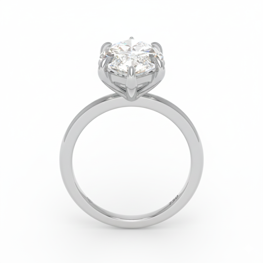 Noémie Solitaire Marquise Cut With Diamond Ring