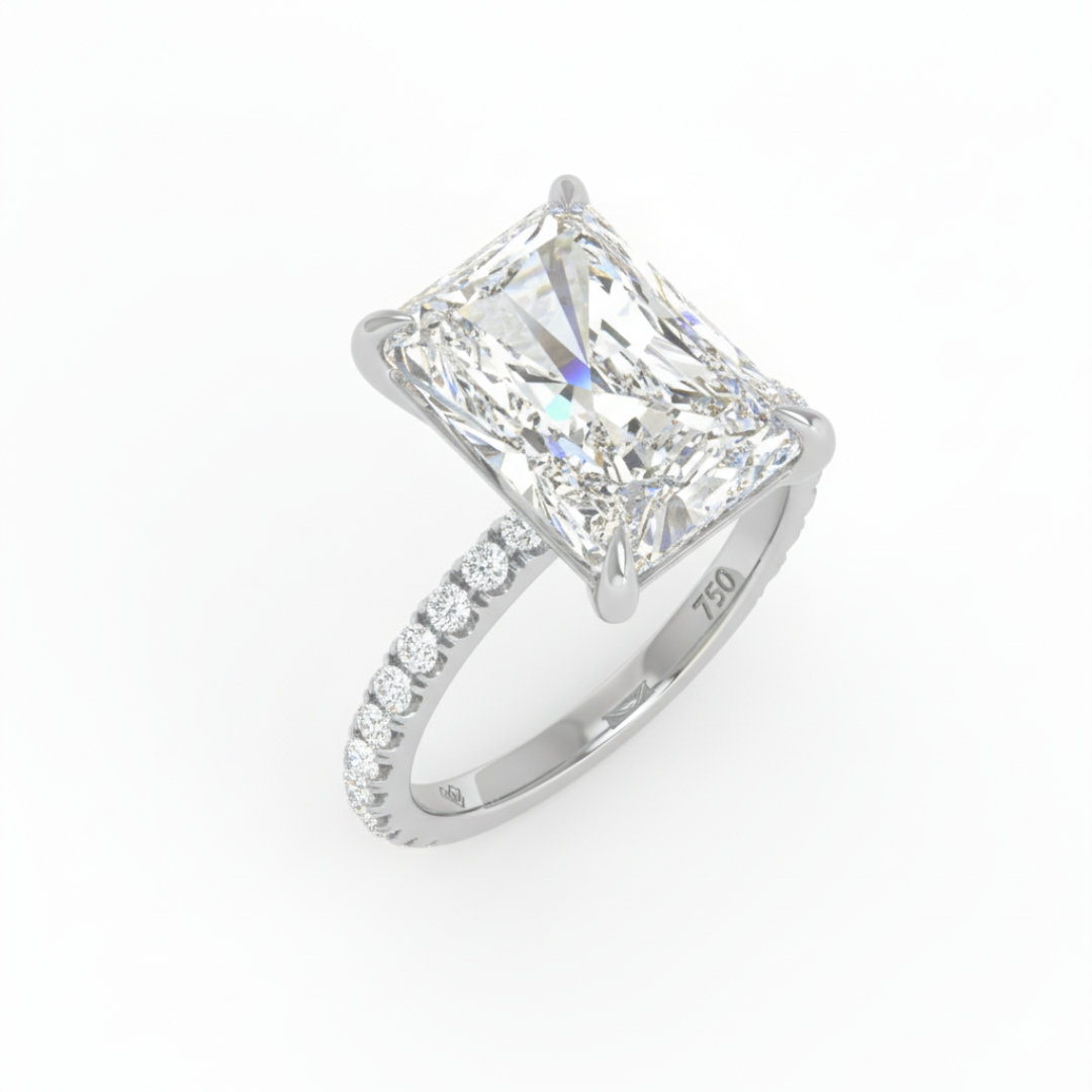 Abigail Radiant With Diamond Band Engagement Ring
