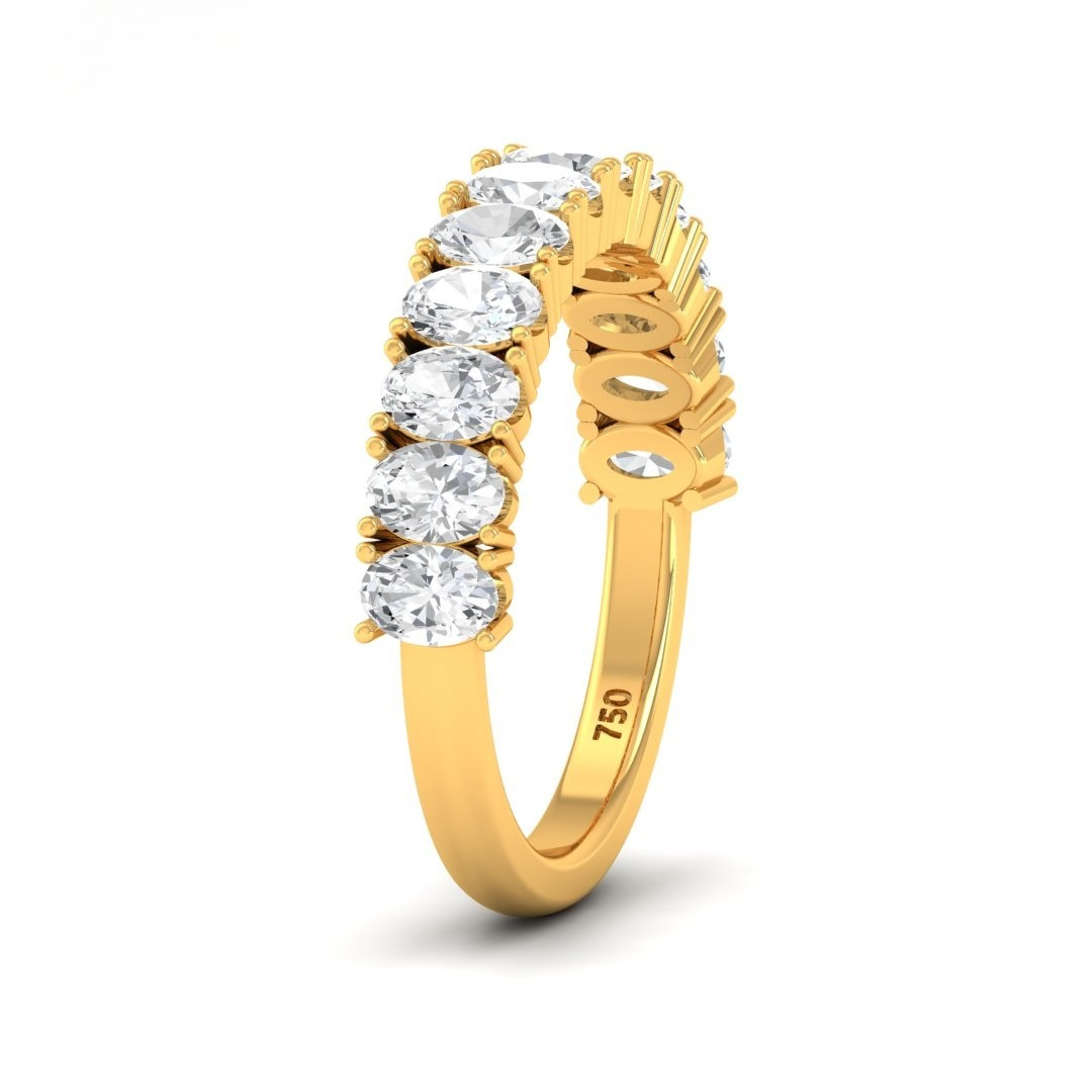 Theodora Oval Cut Diamond Band