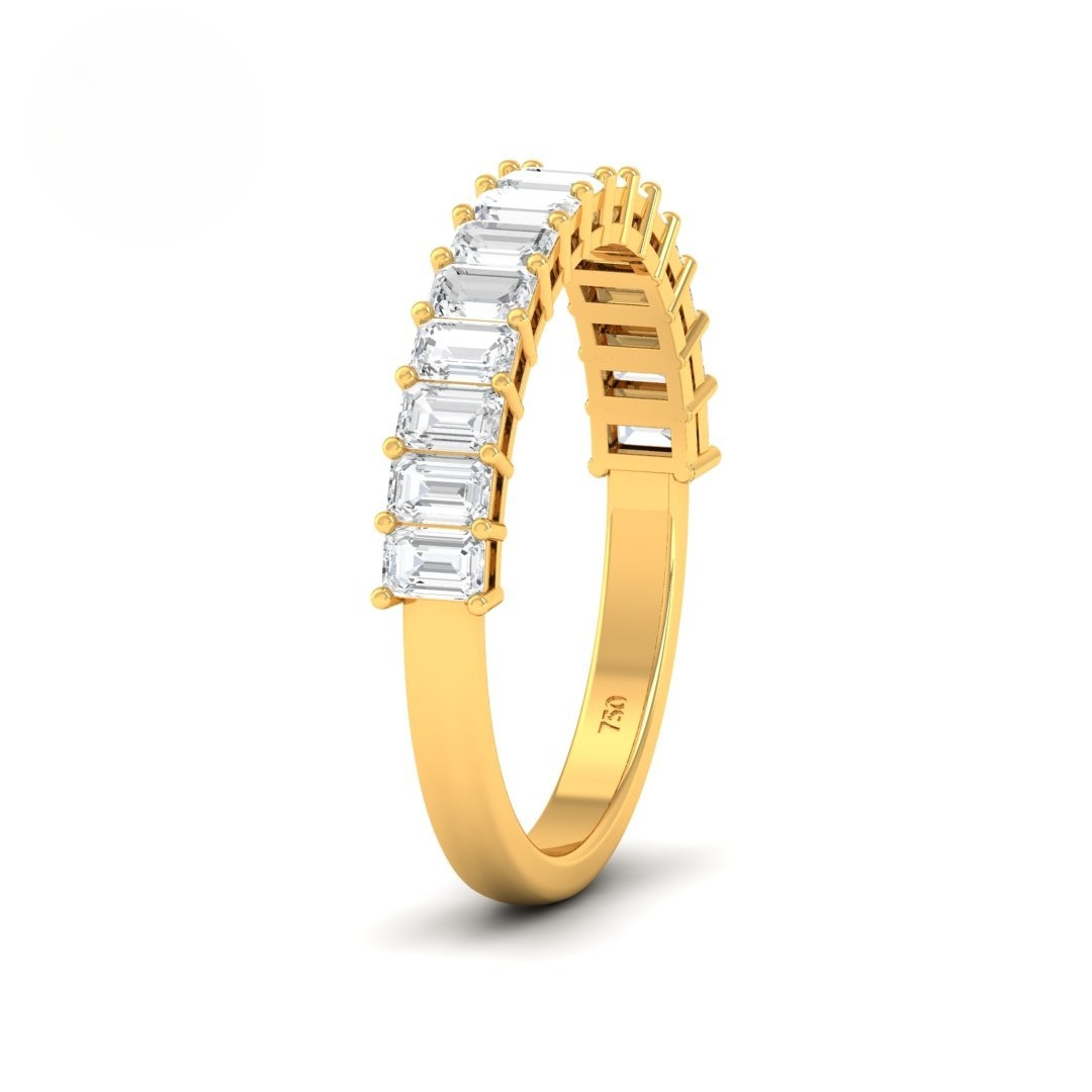 Eve Emerald cut wedding band 1.50 Ct