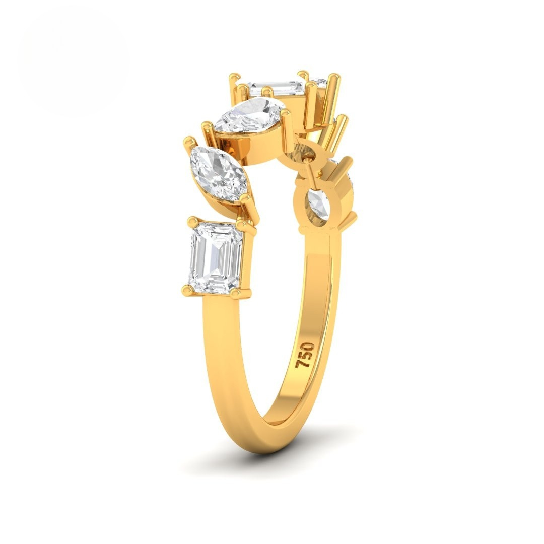 Angèle 5 stone Diamond Wedding Band