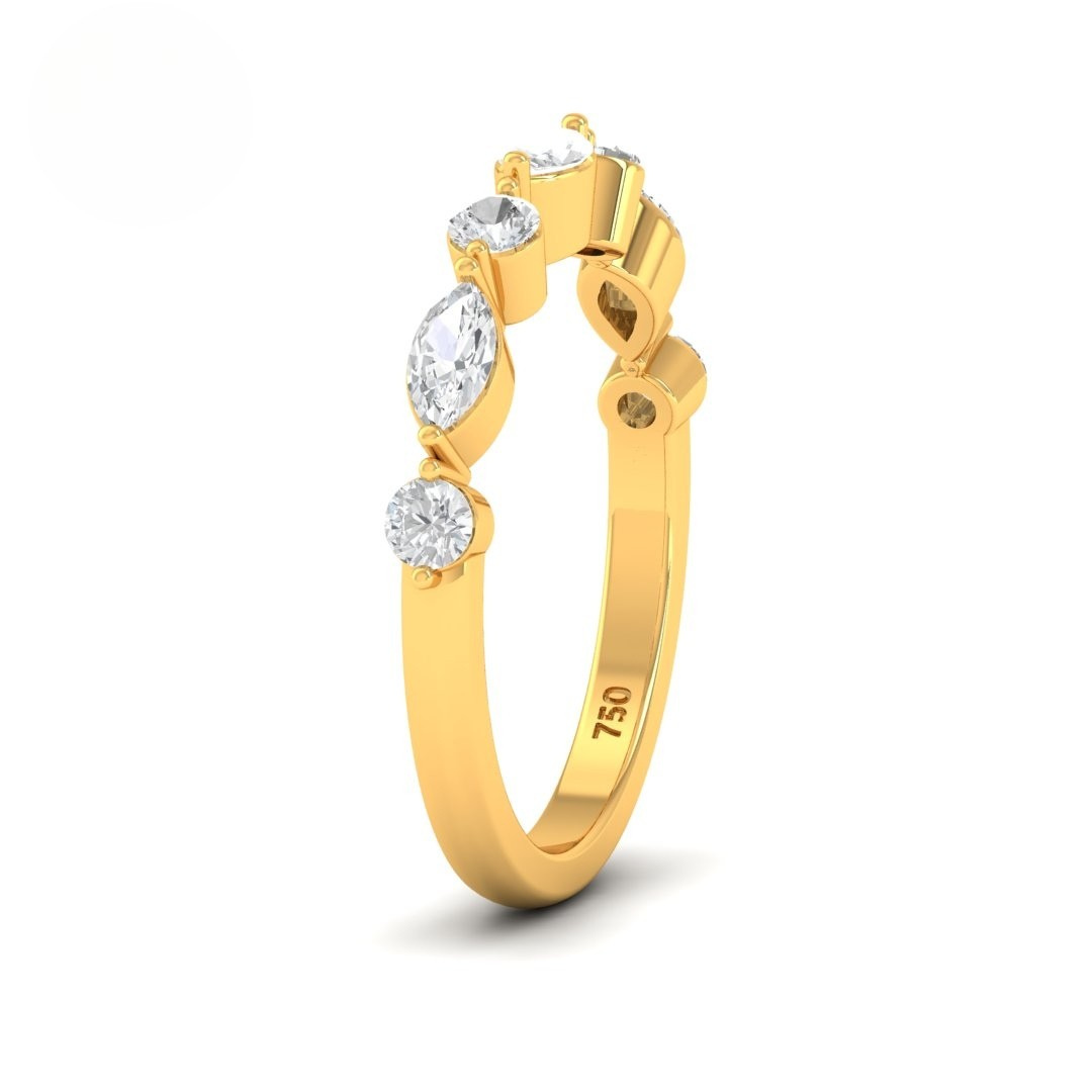 Heather 2 stone Diamond wedding Band