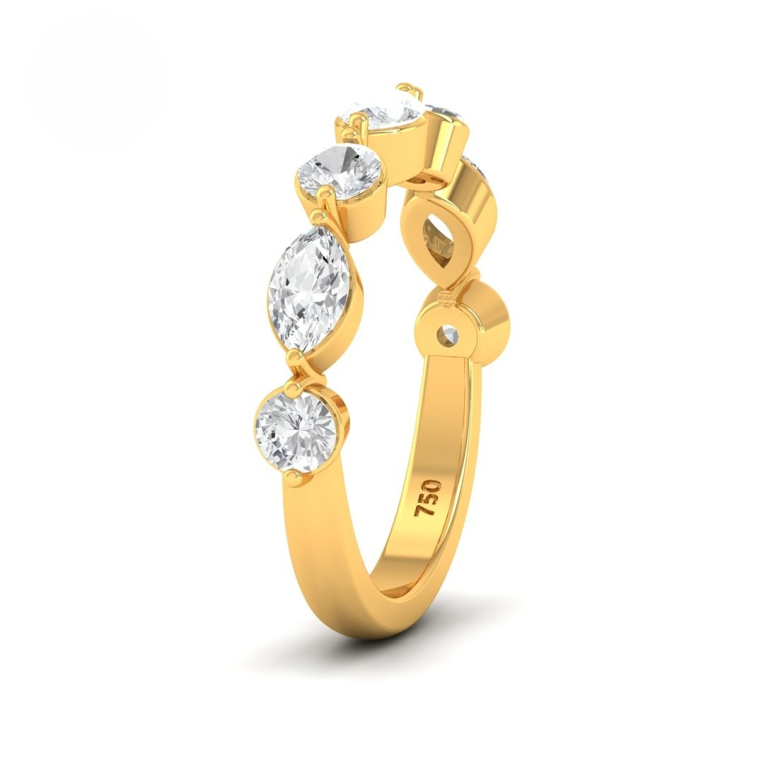 Nebula 2 stone Diamond Wedding Band
