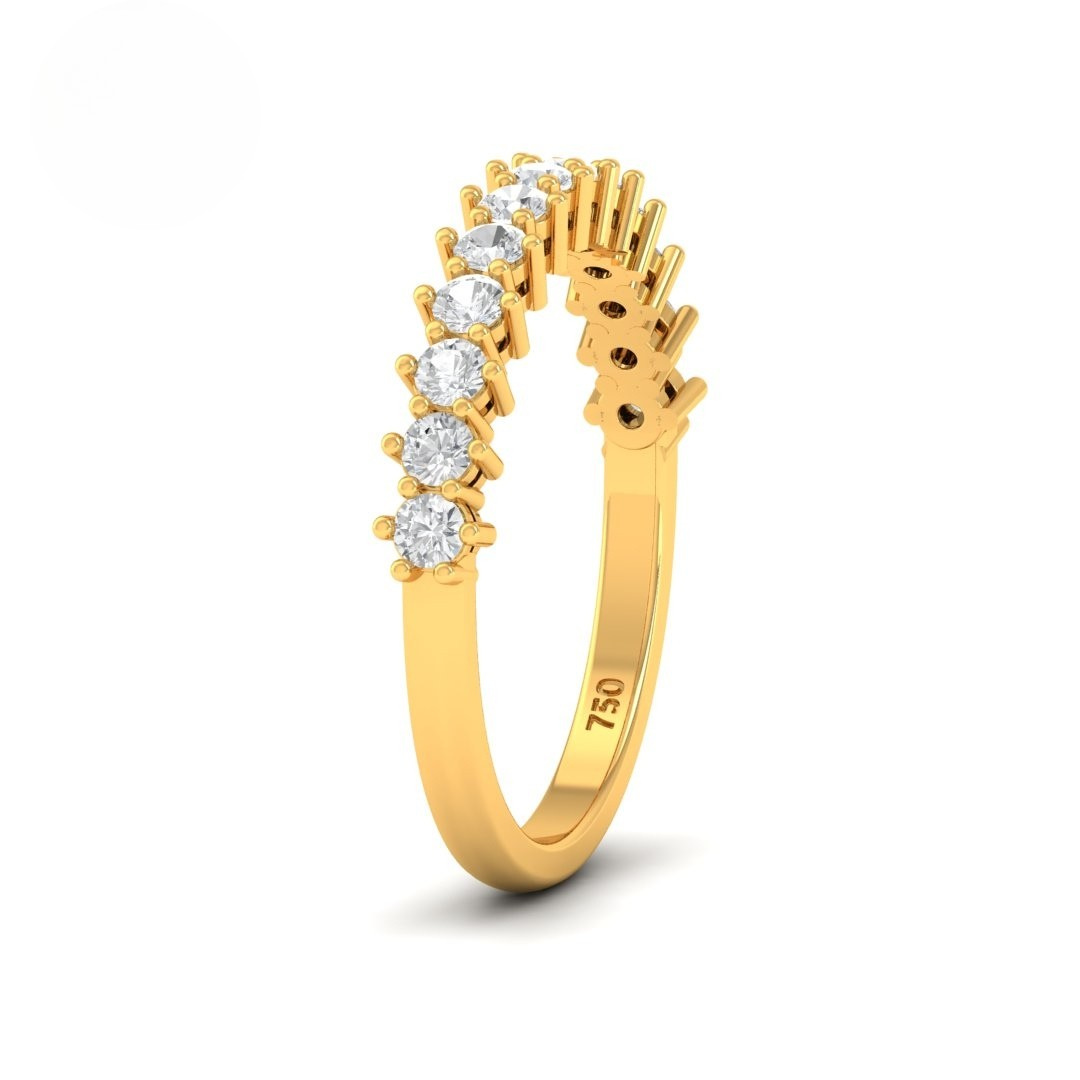 Scarlett Round Cut Diamond Wedding Band