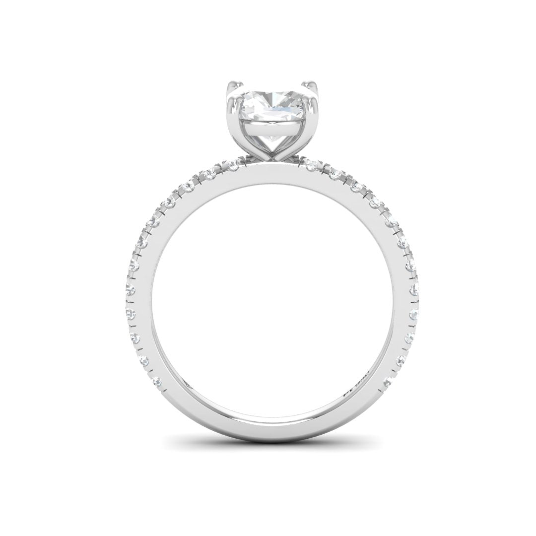 Abigail Cushion Diamond Band Engagement Ring