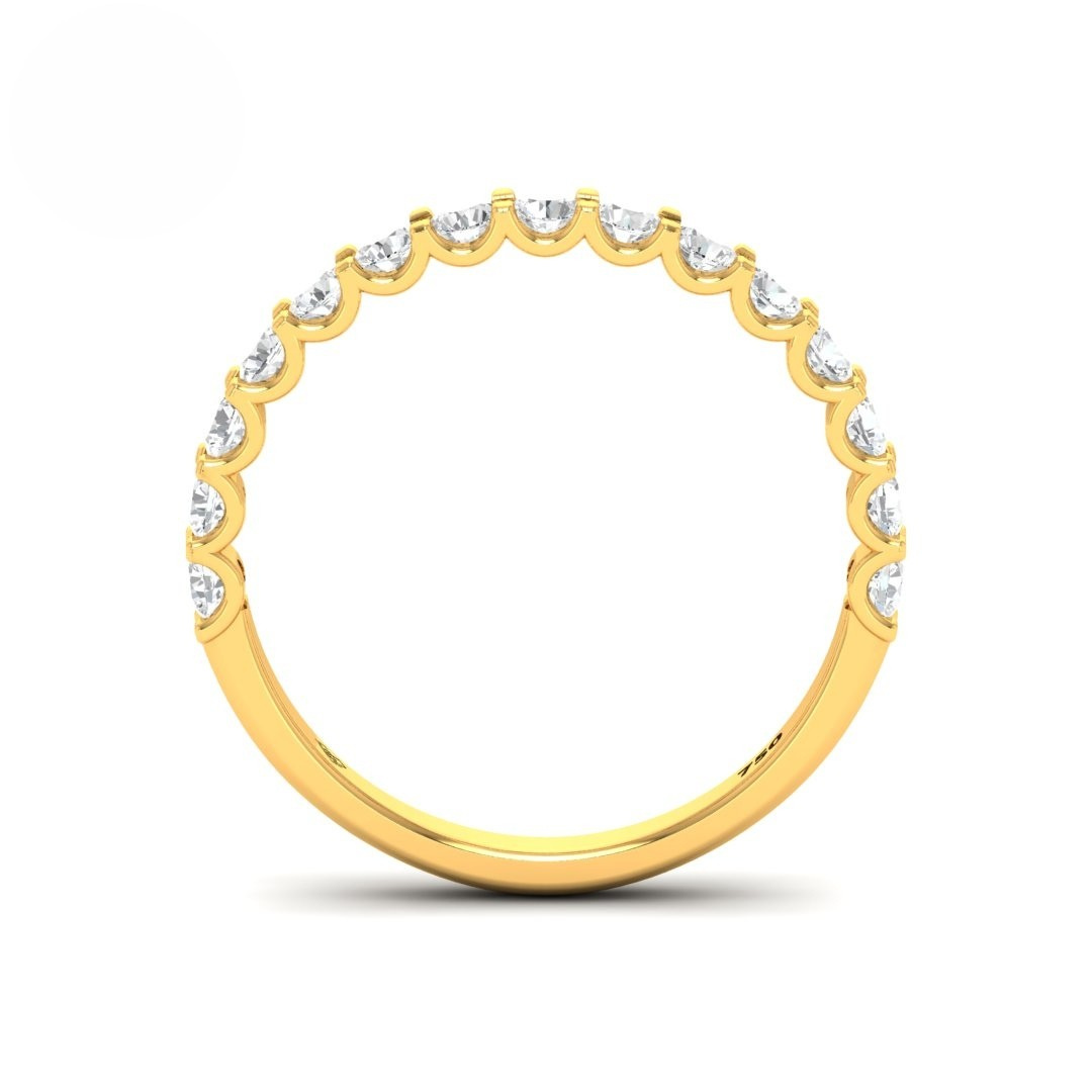Yvette Round Cut Diamond Wedding Band