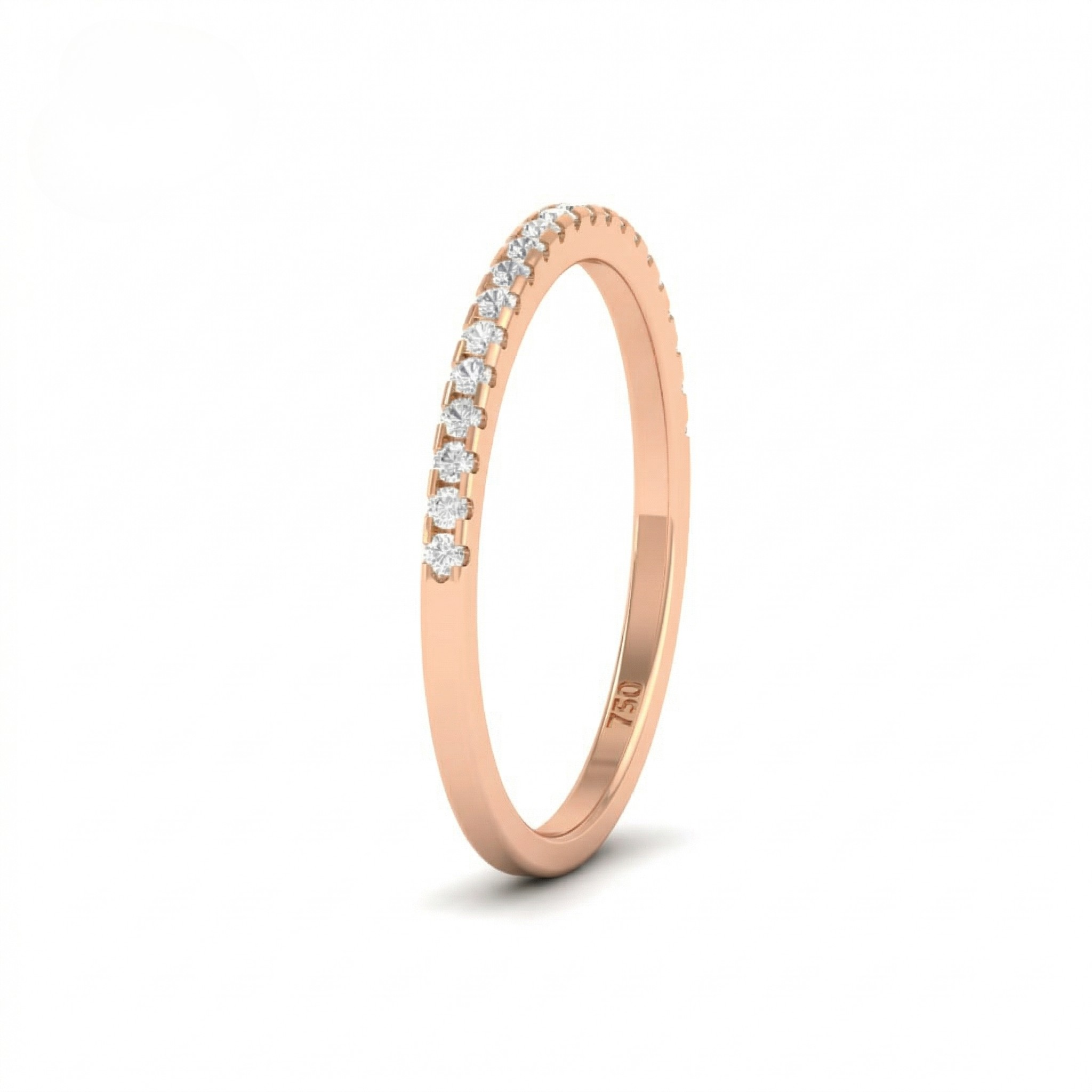 Amelia Round Brilliant Cut Diamond Wedding Band