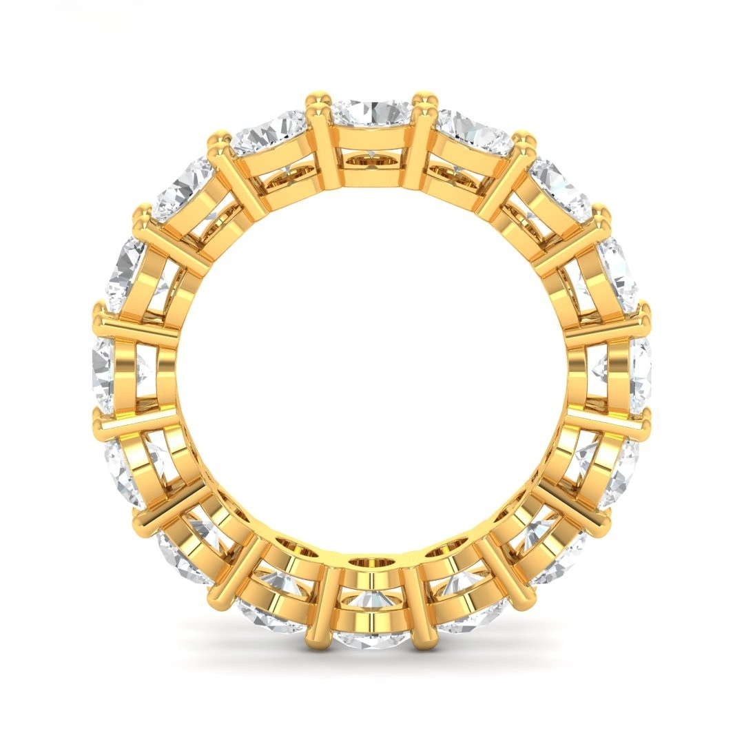 Edra Round cut wedding band 5.00 Ct
