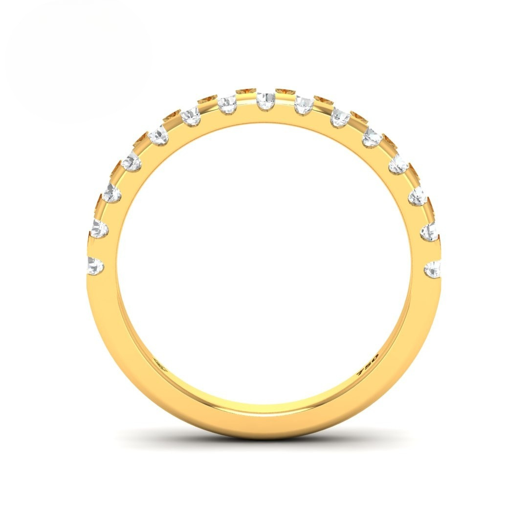 Clara Round Cut Diamond Wedding Band