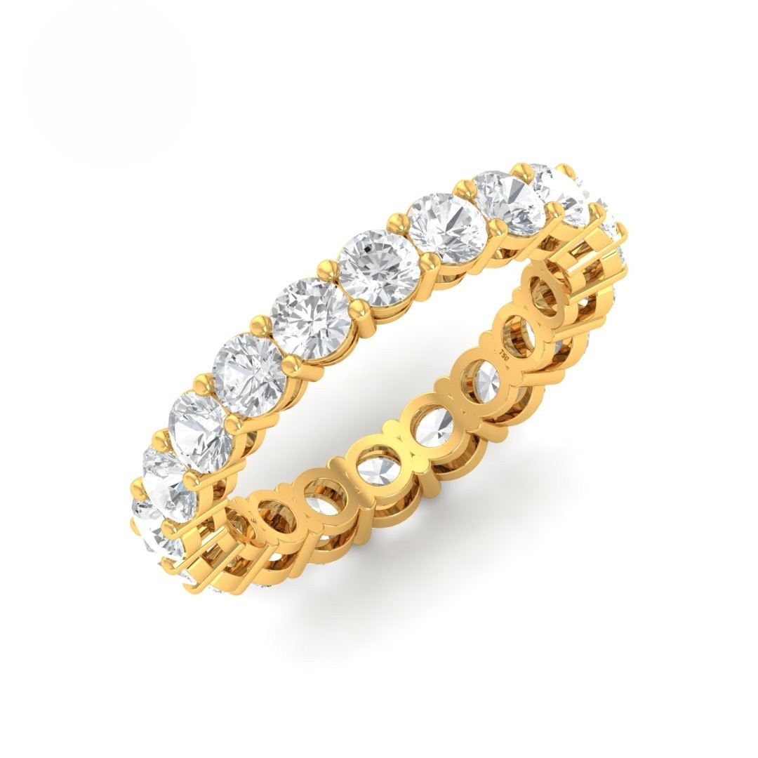 Azura Round Cut Wedding Band 3.00 Ct