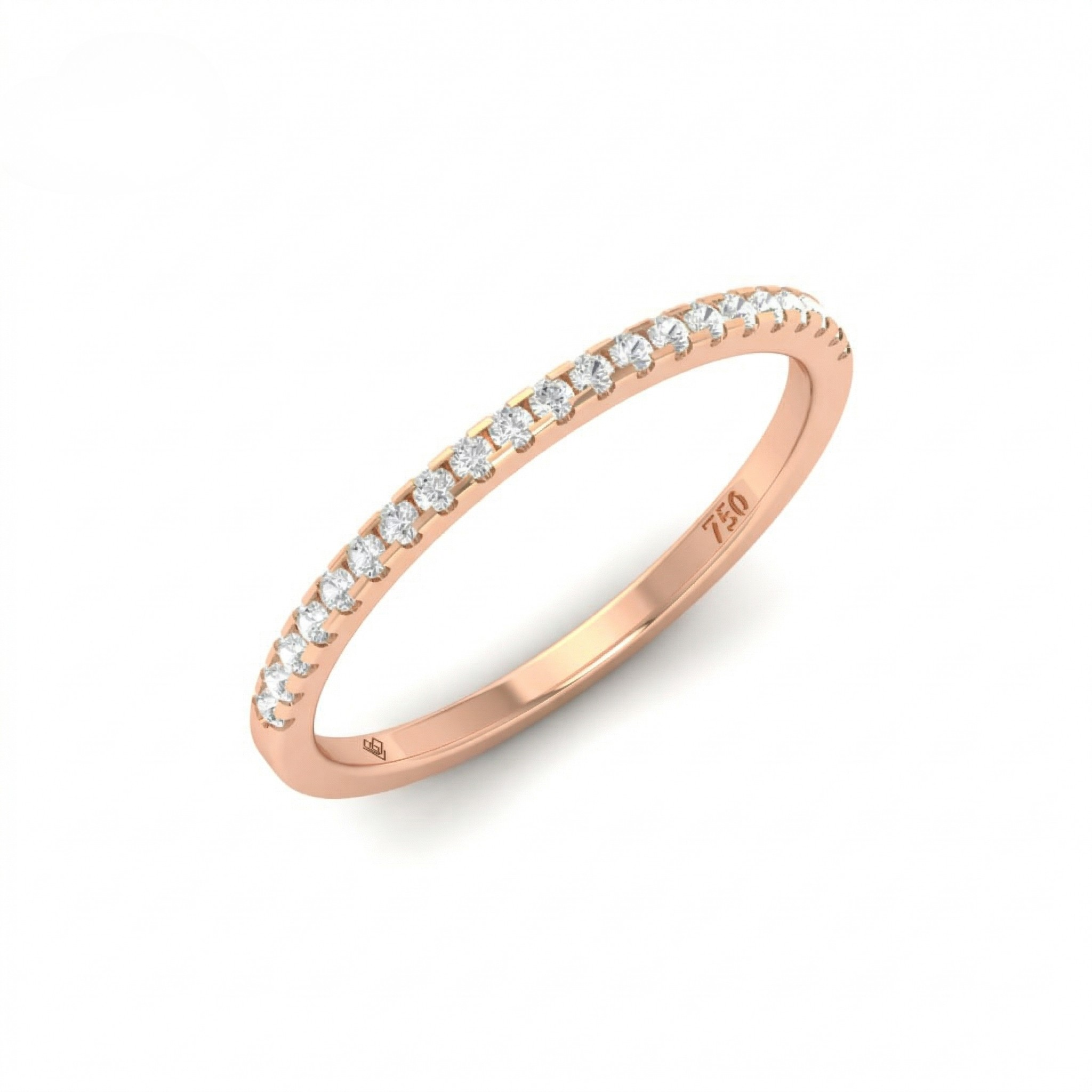 Amelia Round Brilliant Cut Diamond Wedding Band