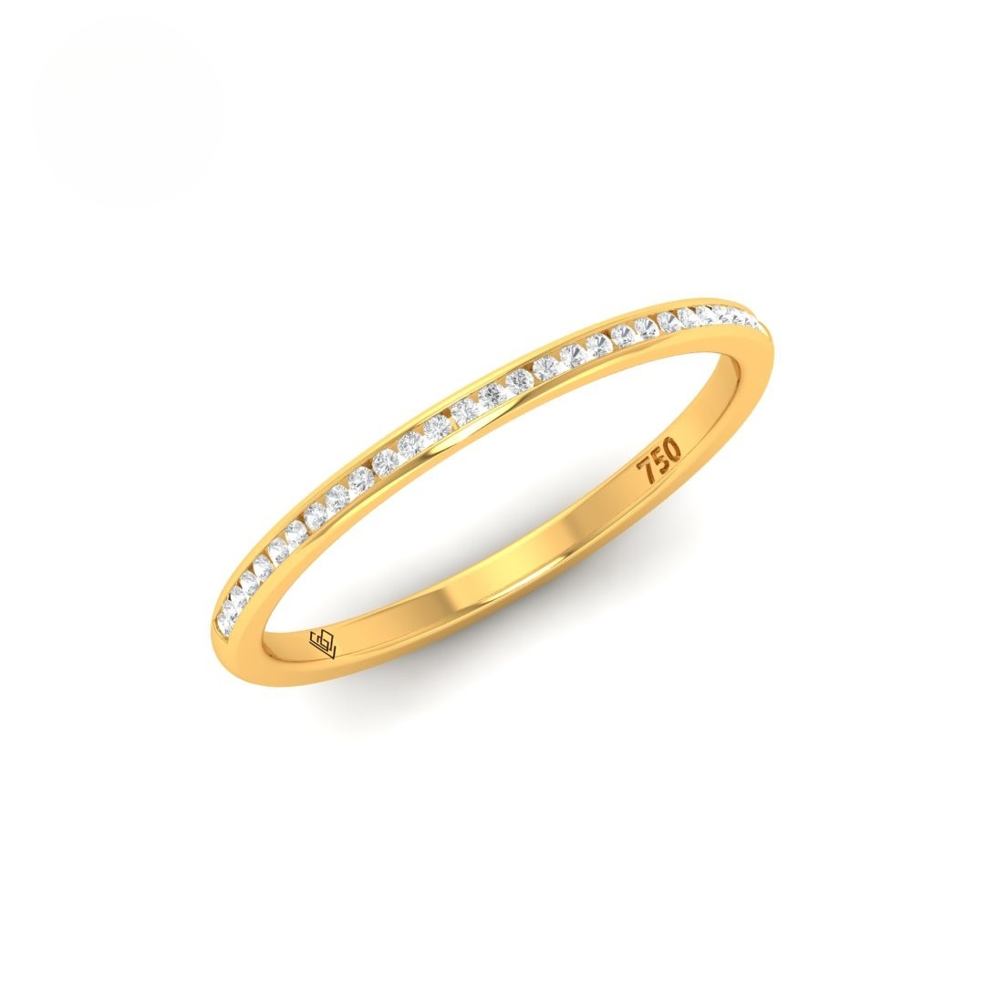 Thea Round Cut Diamond Wedding Band