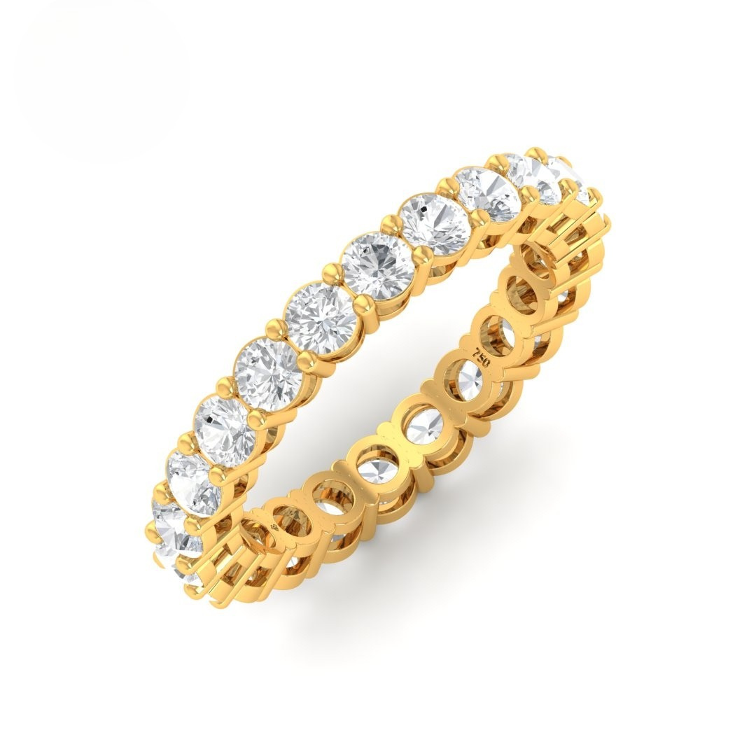 Ava Round Cut Wedding Band