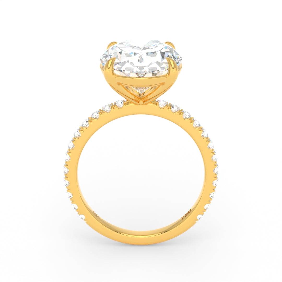 Abigail Oval With Diamond Band Engagement Ring
