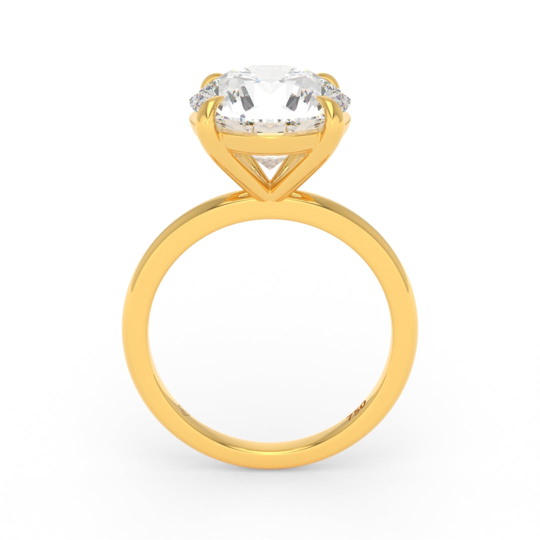 Noémie Solitaire Round Cut With Diamond Engagement Ring
