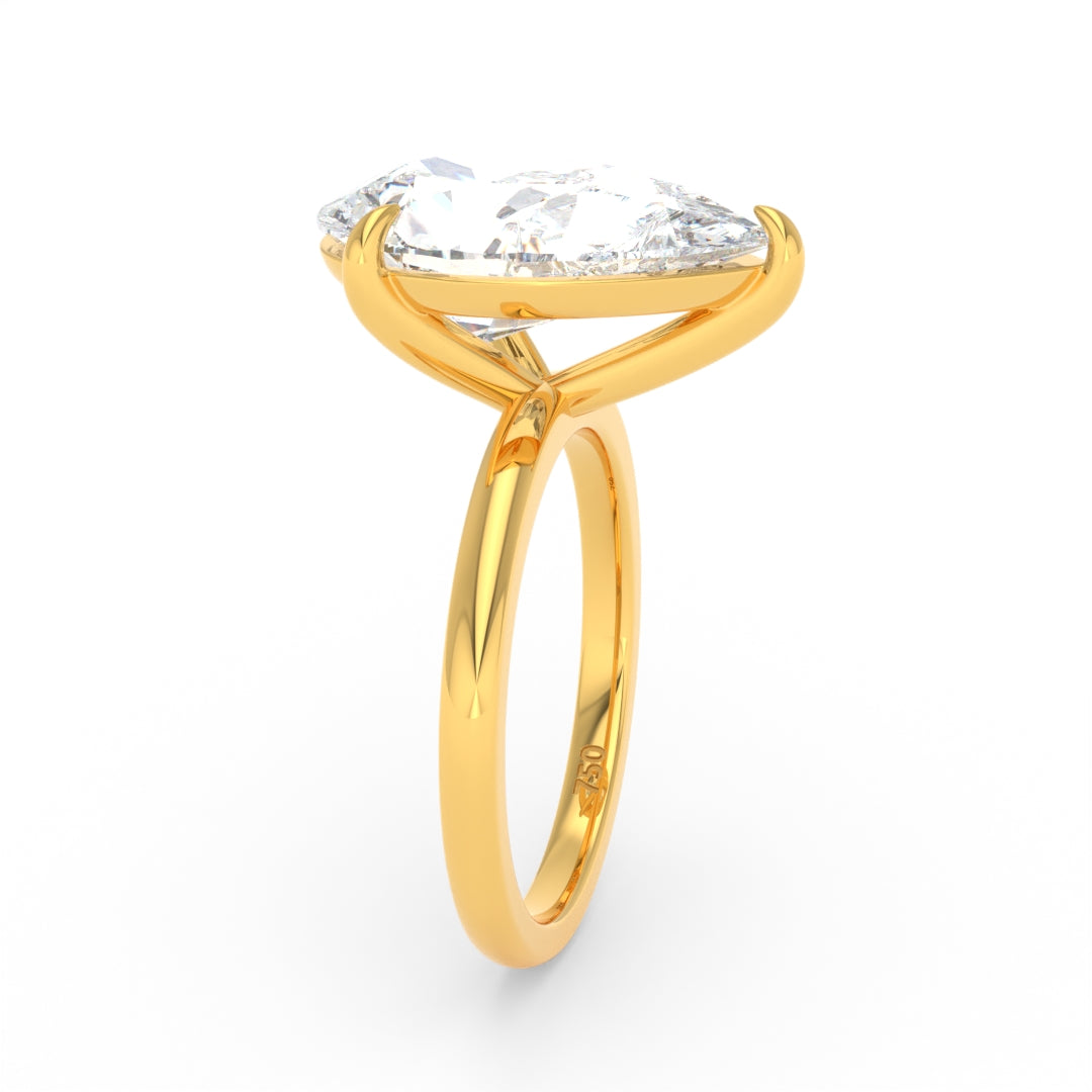 Noémie Solitaire Pear Cut With Diamond Engagement Ring