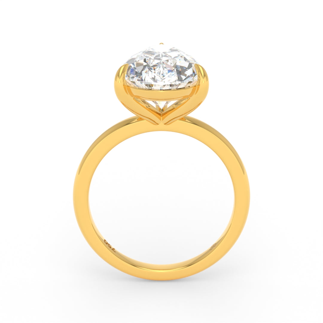 Noémie Solitaire Pear Cut With Diamond Engagement Ring