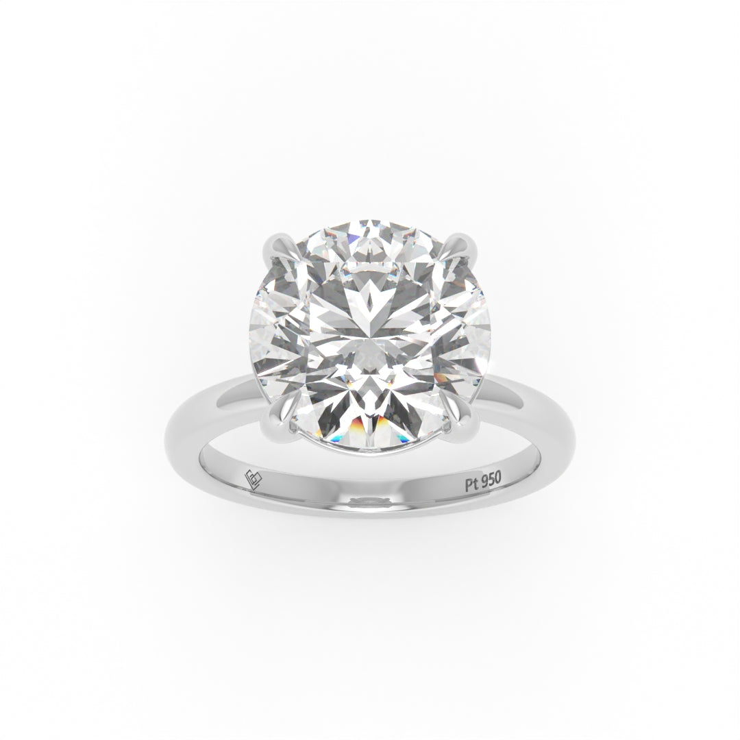 Noémie Solitaire Round Cut With Diamond Engagement Ring