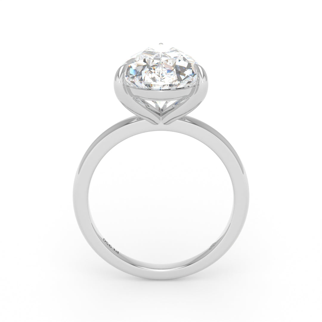 Noémie Solitaire Pear Cut With Diamond Engagement Ring