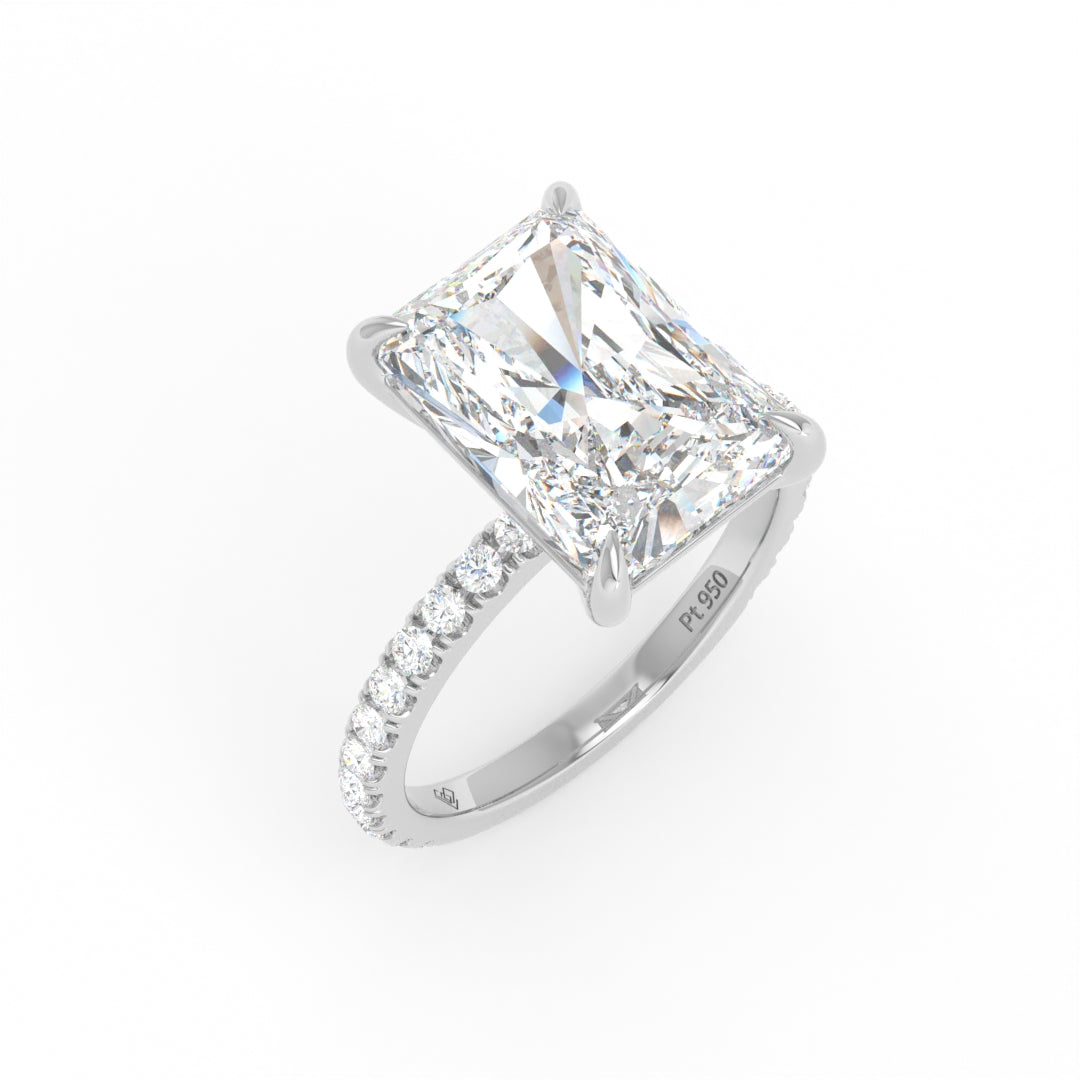 Abigail Radiant With Diamond Band Engagement Ring