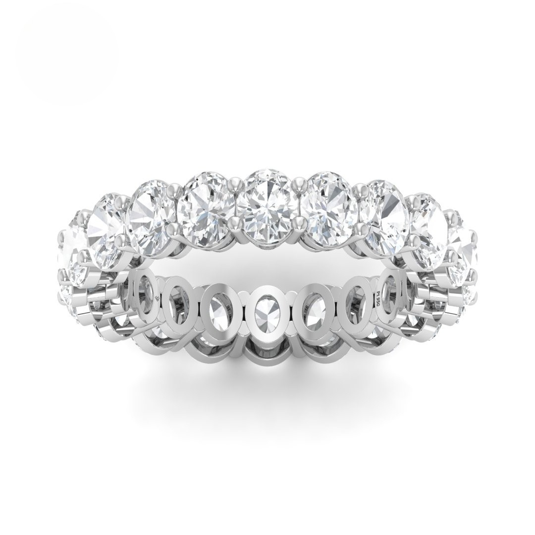 Valerina Oval cut wedding band 4.00 Ct
