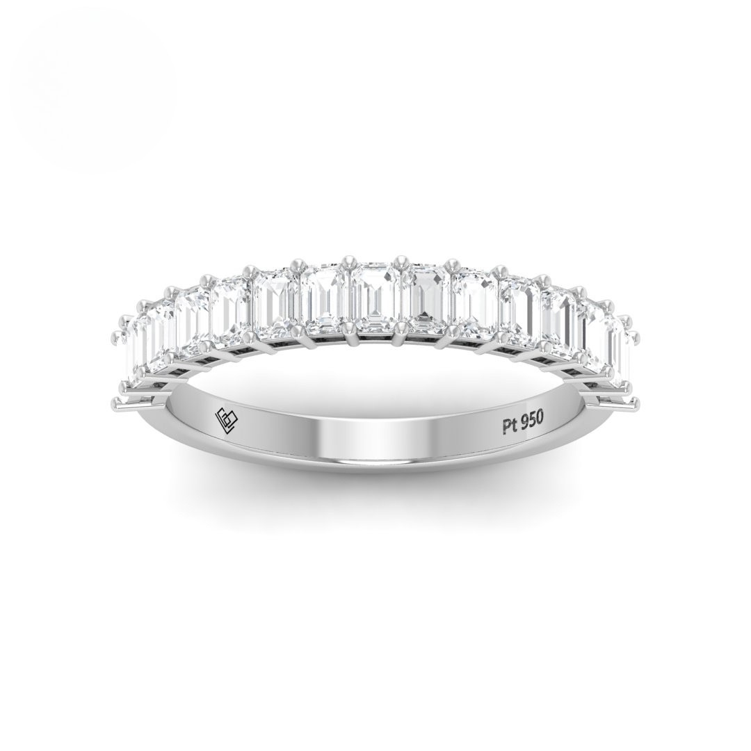 Eve Emerald cut wedding band 1.50 Ct