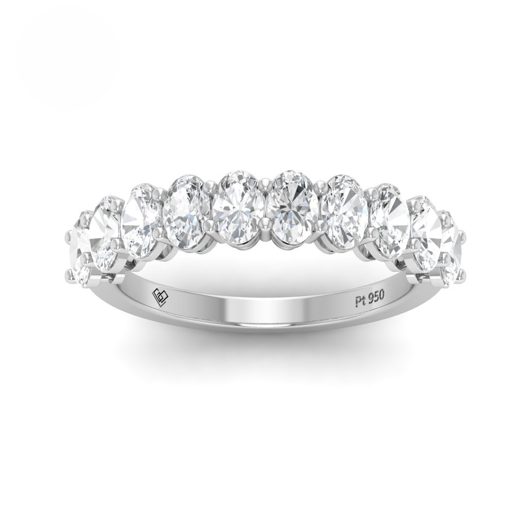 Estelle Oval cut wedding band 1.50 Ct