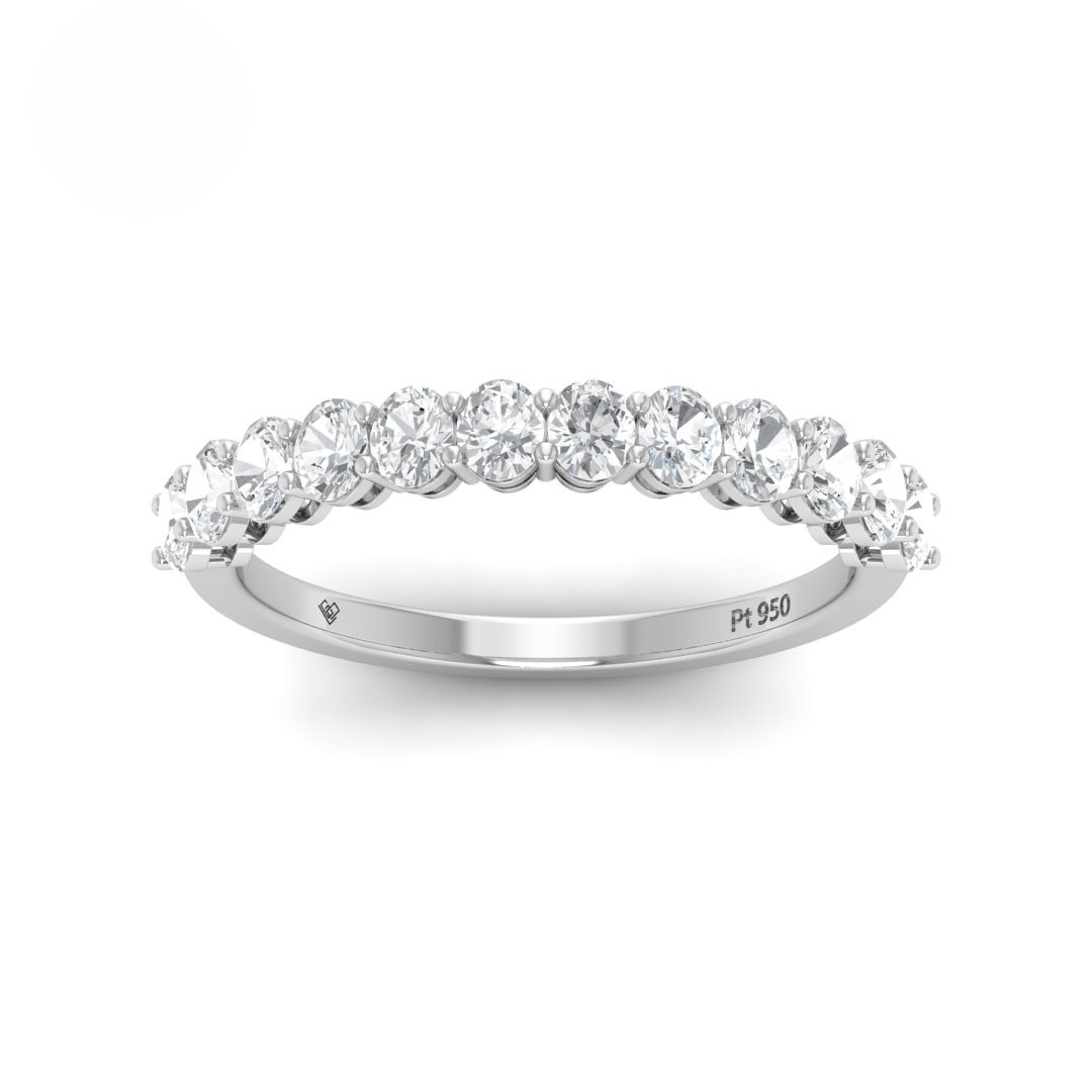 Stella Oval cut wedding band 1.00 Ct