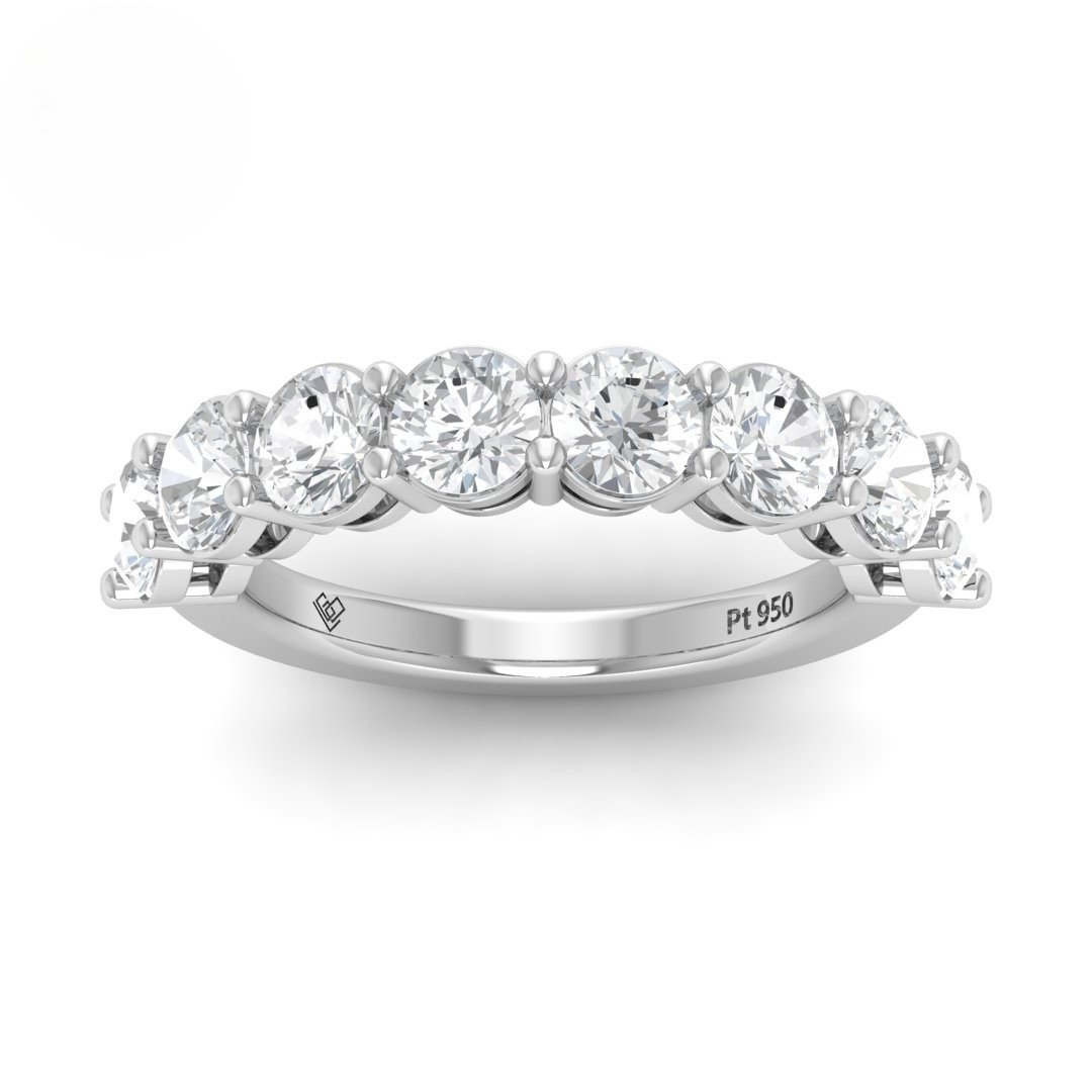 Eli Round cut wedding band 2.50 Ct
