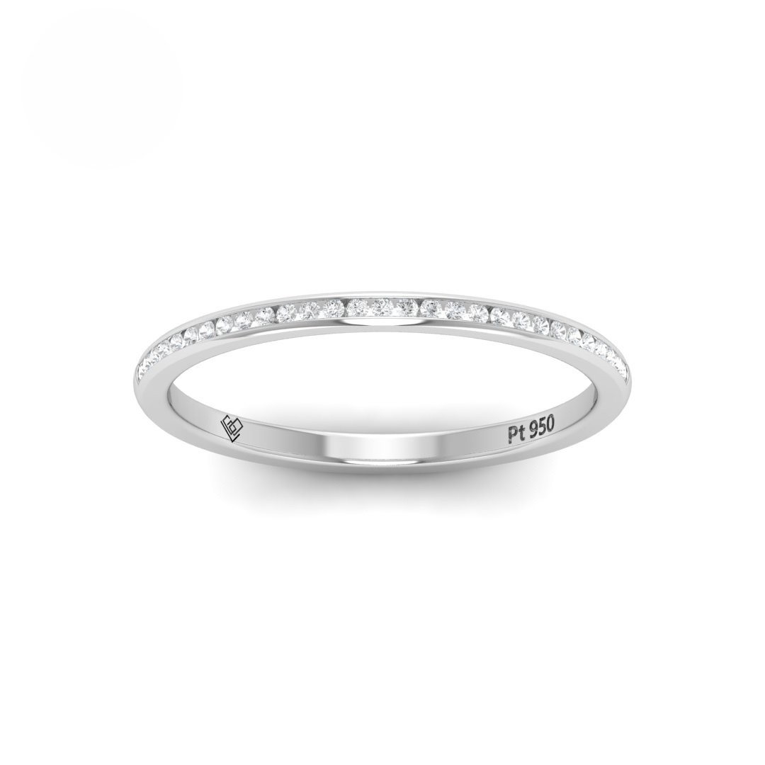 Thea round cut diamond wedding band in 18k gold with 29 lab-grown diamonds totaling 0.20ct, elegant and ethically crafted.