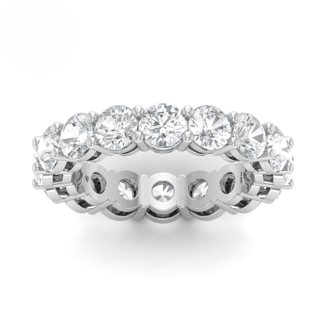 Edra Round cut wedding band 5.00 Ct