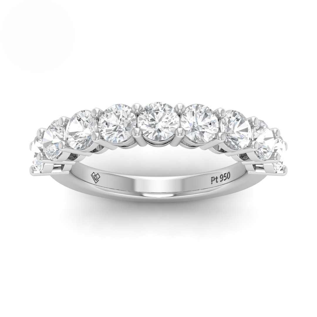 Cara Round Cut Wedding Band 2.00 Ct