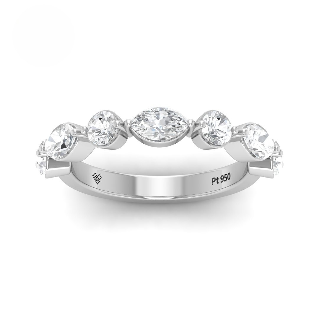 Nebula 2 stone Diamond Wedding Band