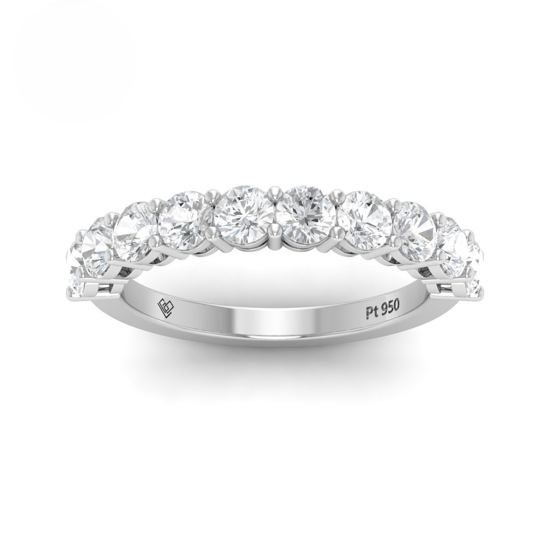 Sophie Round cut wedding band 1.50 Ct