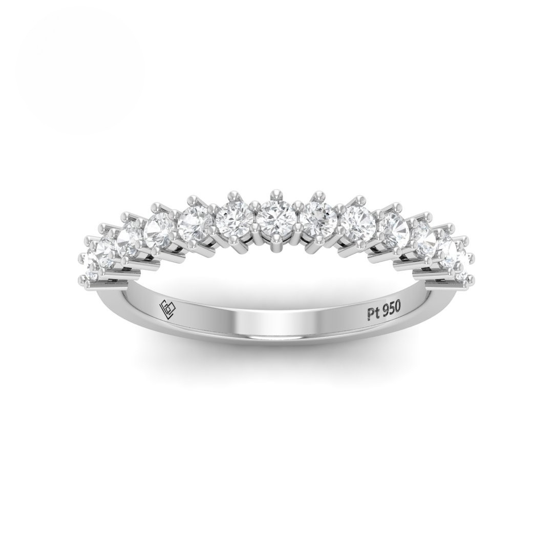 Scarlett Round Cut Diamond Wedding Band