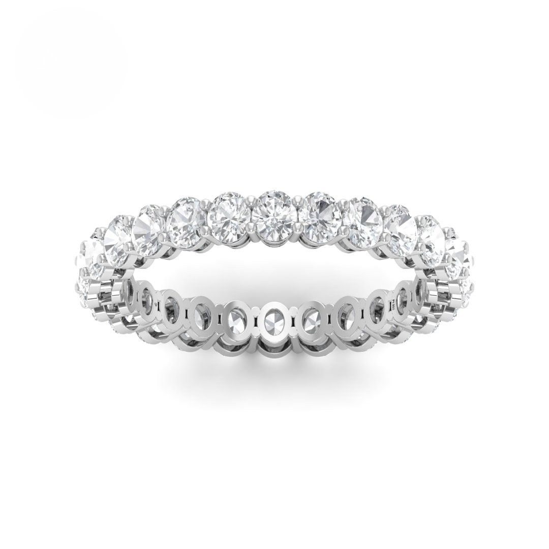 Willow Oval cut wedding band 2.00 Ct