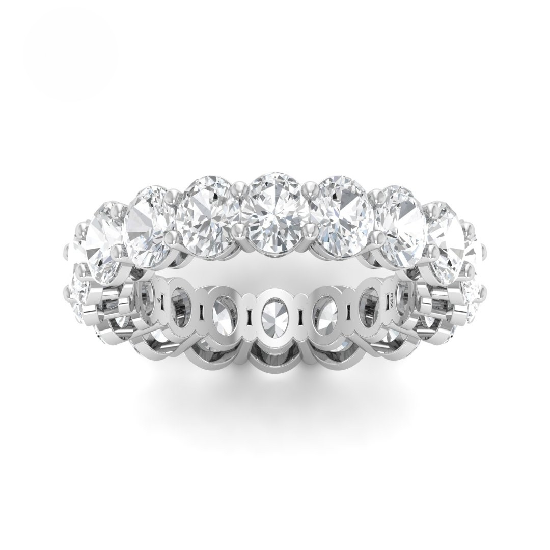 Victoria Oval cut wedding band 5.00 Ct