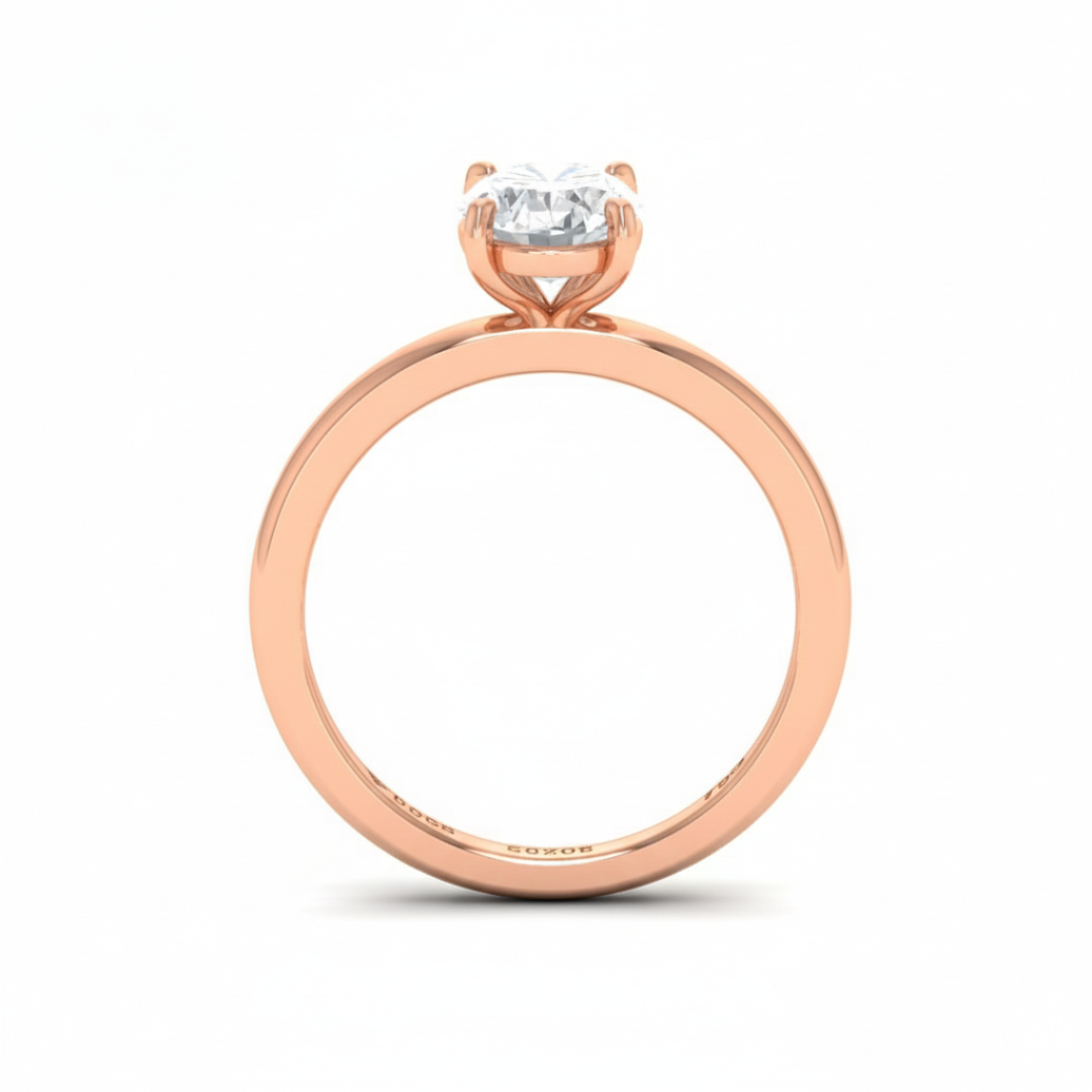 Bague de fiançailles Noémie Solitaire ovale avec diamant
